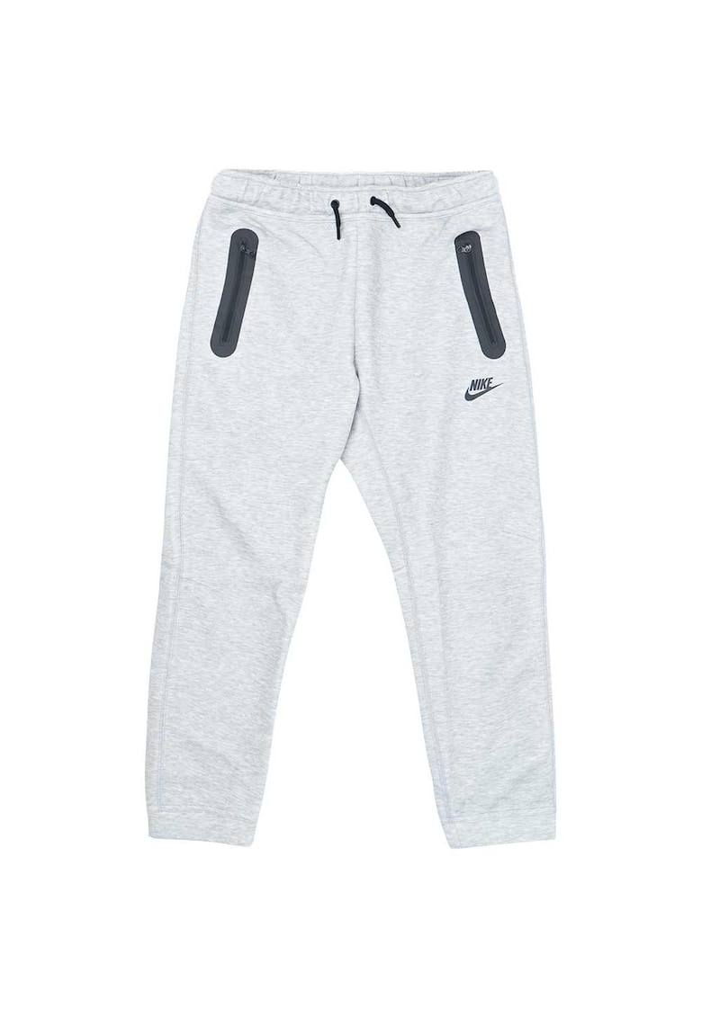 Pantaloni sport copii model Sportswear Tech Fleece - croiala regulata - doua buzunare laterale - bumbac - gri