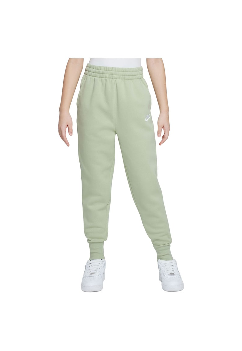 Pantaloni sport Club Fleece - talie inalta - bumbac - verde