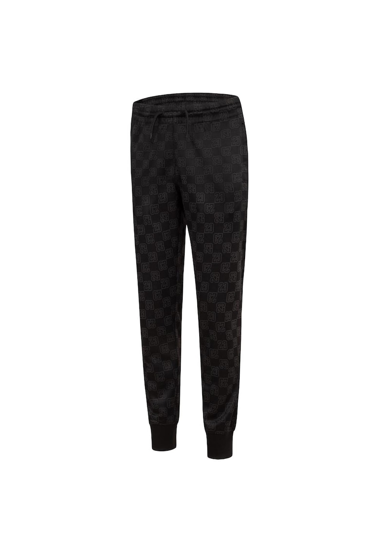 Pantaloni sport copii imprimeu monogram - talie elastica - buzunare laterale - poliester -