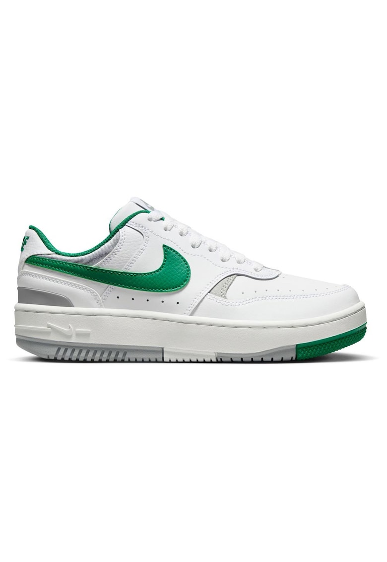 Pantofi sport dama Gamma Force - design stratificat - alb-verde - piele ecologica si naturala -