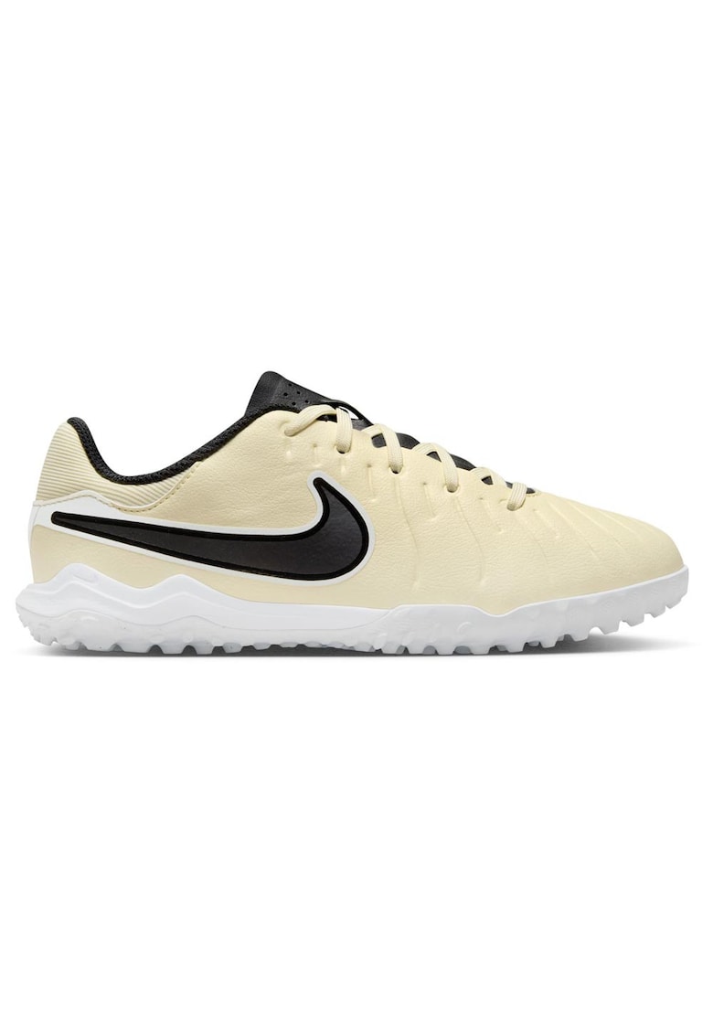Ghete fotbal copii Tiempo Legend 10 Academy - ecru - pentru teren sintetic - piele