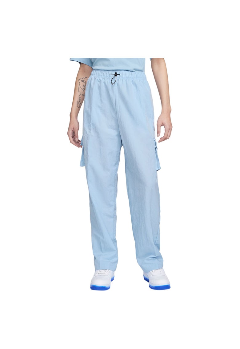Pantaloni sport dama DO7209 - Nylon - Albastru