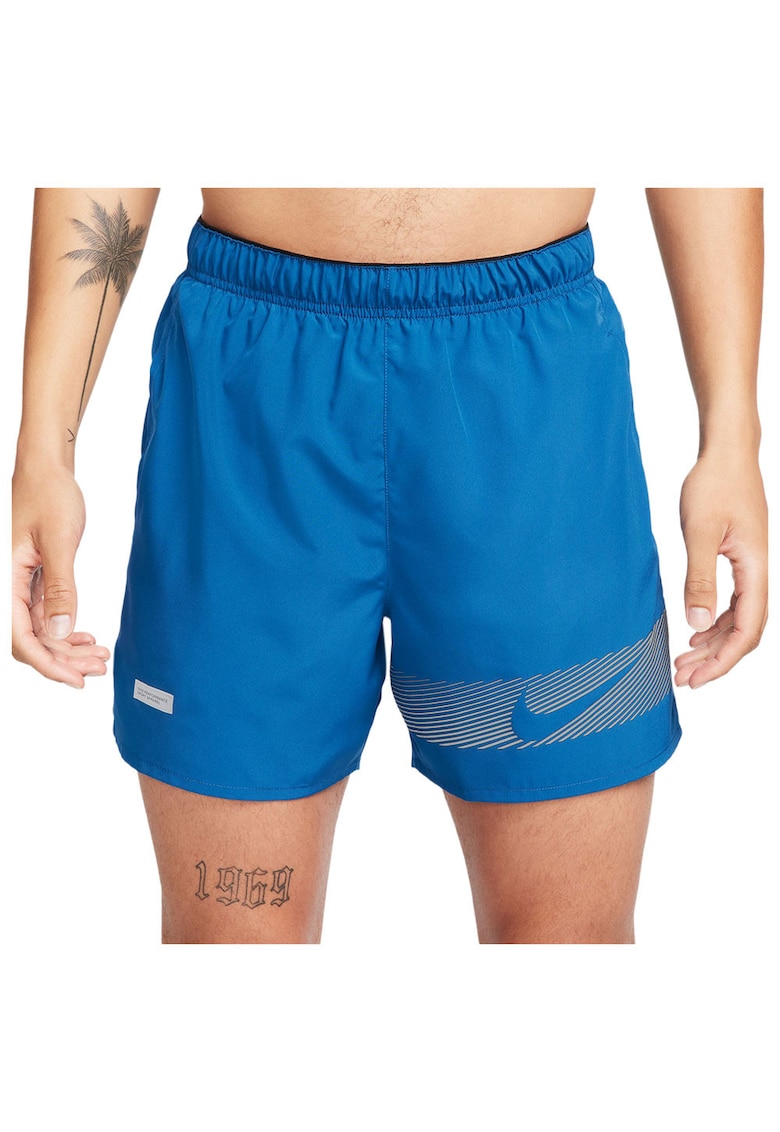 Pantaloni scurti sport Challenger - poliester - pentru alergare - albastru -