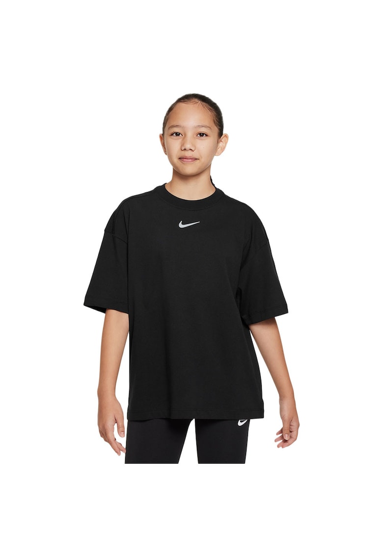 Tricou copii - supradimensionat - bumbac - alb