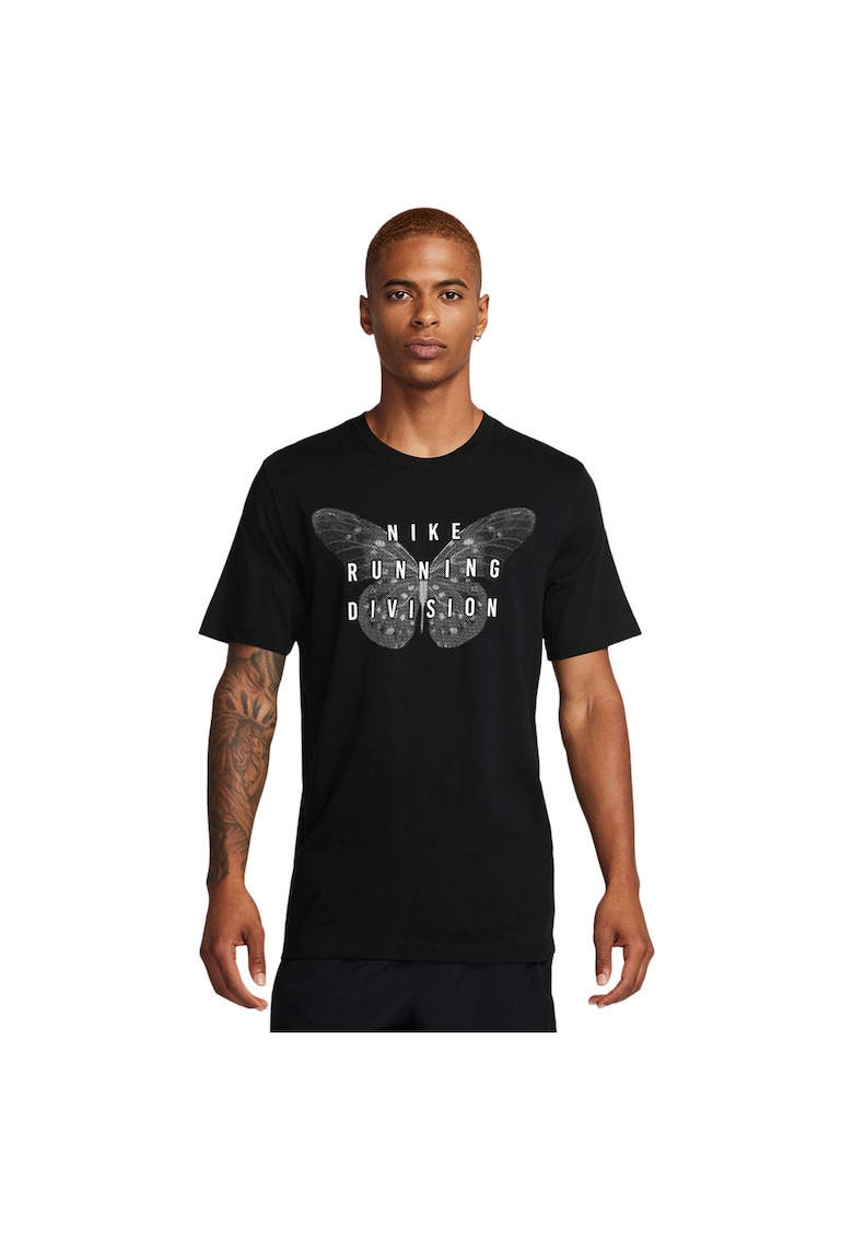 Tricou sport - Running Division - respirabil - negru - bumbac/poliester