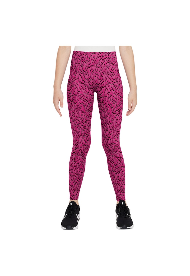 Colanti sport copii One Dri-FIT - talie inalta - buzunar ascuns - roz - poliester