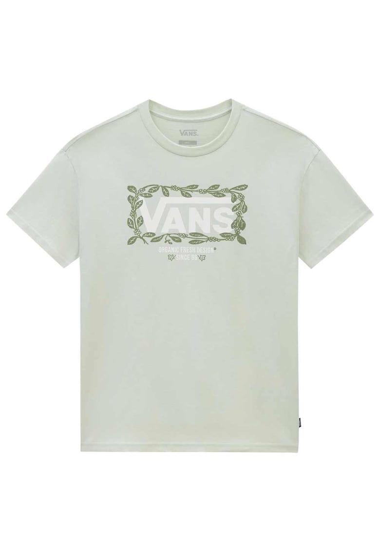 Tricou dama - supradimensionat - decolteu rotund - bumbac - verde -