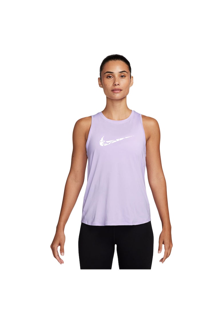 Maiou sport dama One Swoosh Graphic - usor - cu textura matasoasa - lila - poliester-spandex -