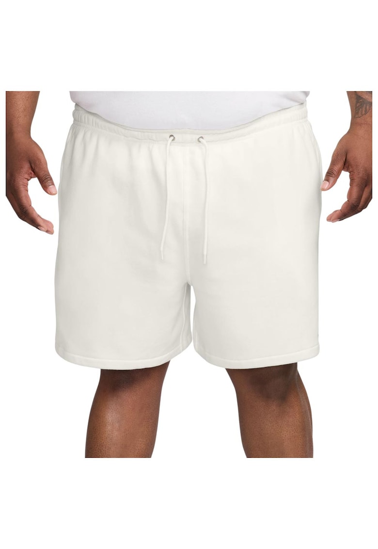 Pantaloni scurti Club French Terry Flow - cu 2 buzunare - bumbac - alb