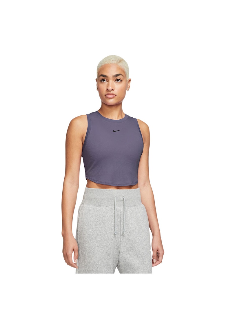 Maiou sport dama Chill Knit - croiala slim - material moale - lila - poliester-lyocell-spandex -