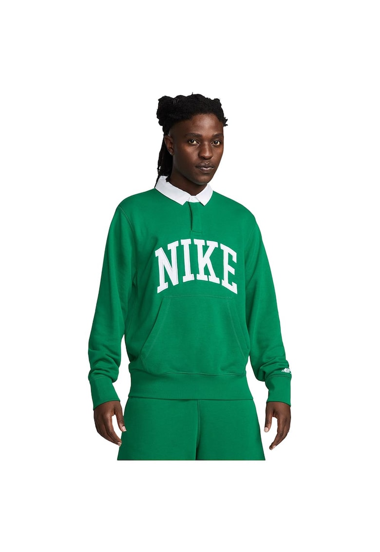 Bluza polo croiala lejera - bumbac - 65875 - Verde