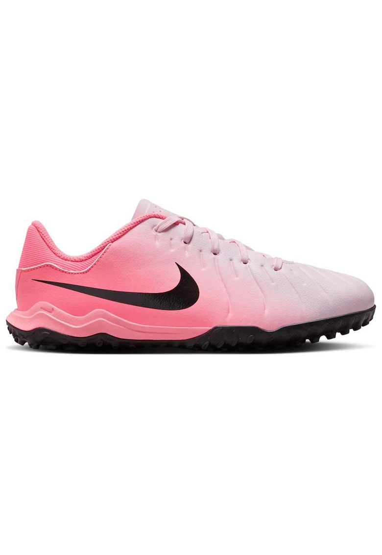 Ghete fotbal copii Tiempo Legend 10 Academy - piele - confortabil - pentru teren sintetic - roz