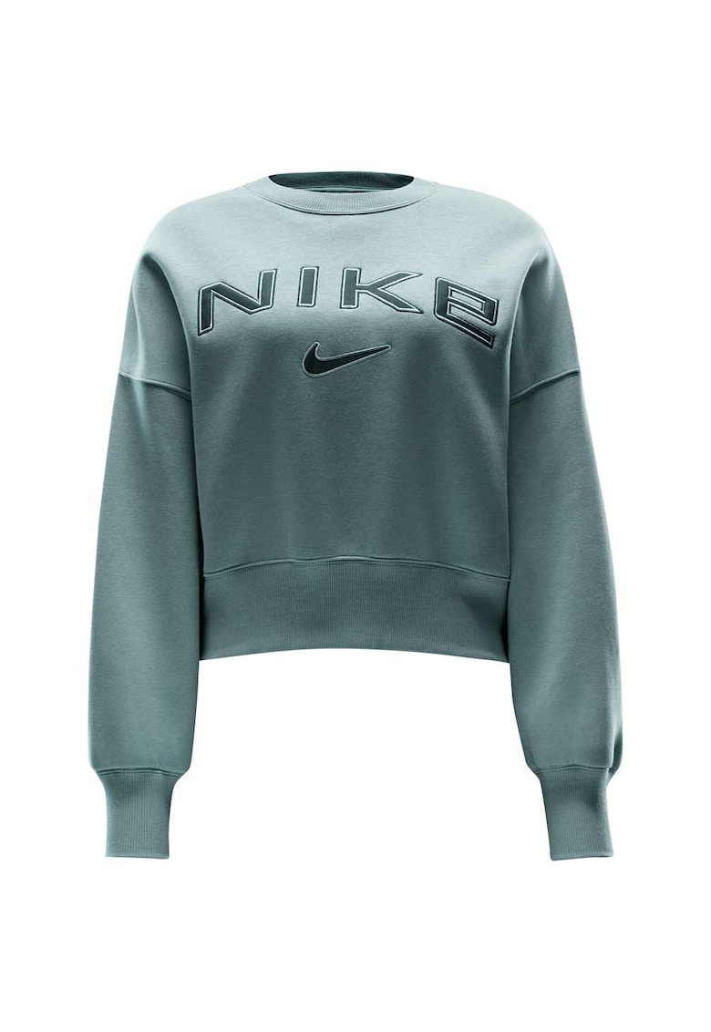 Hanorac sport dama Phoenix Fleece - croiala extra larga - decolteu rotund - bumbac-poliester - albastru -