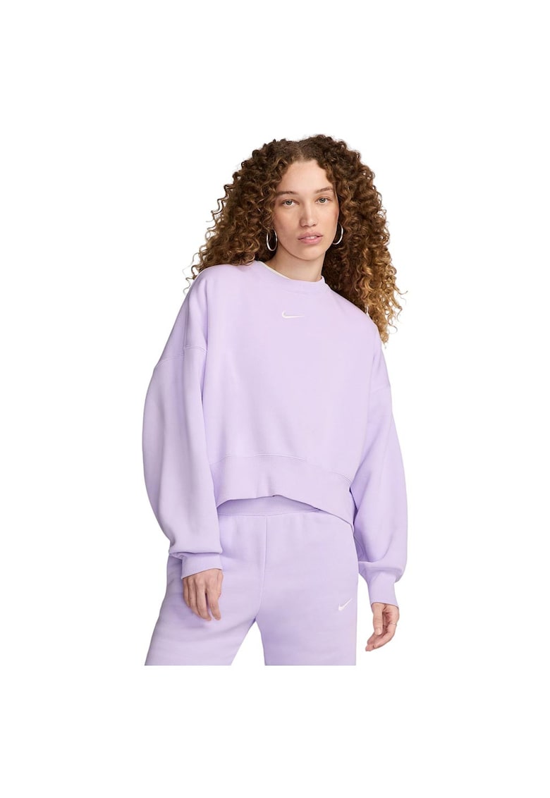 Hanorac sport dama colectia Phoenix Fleece - croiala larga - fleece moale - bumbac/poliester - lila -