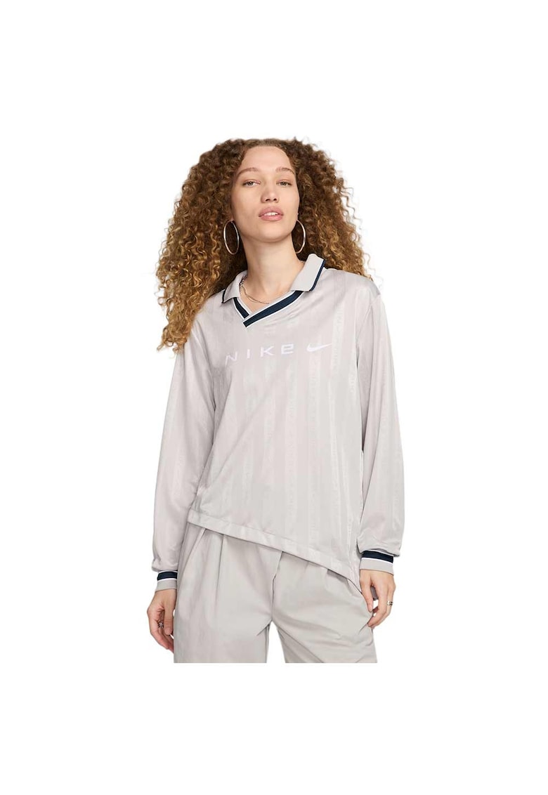 Tricou sport Colectia Sportswear - maneca lunga - design atletic - bej - poliester