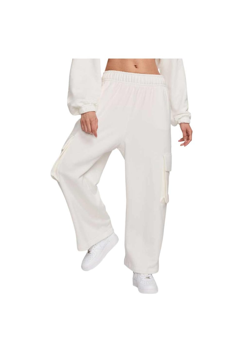 Pantaloni sport dama FV7512 - Bumbac - Alb -