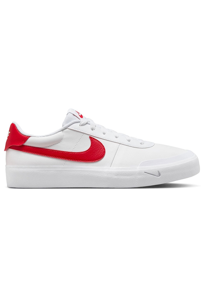 Pantofi sport barbati Court Shot - design clasic - talpa din spuma - alb/rosu - material sintetic