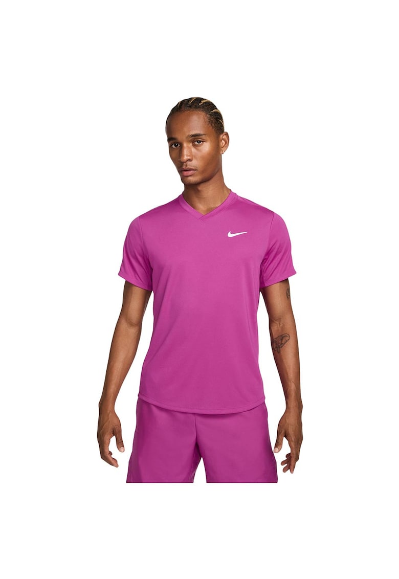 Tricou sport Court Dri-FIT Victory - maneca scurta - poliester reciclat - mov -