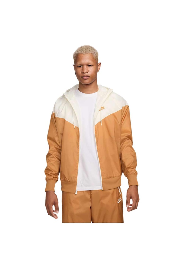 Jacheta sport Heritage Windrunner - material reciclat - culoare maro - pentru alergare