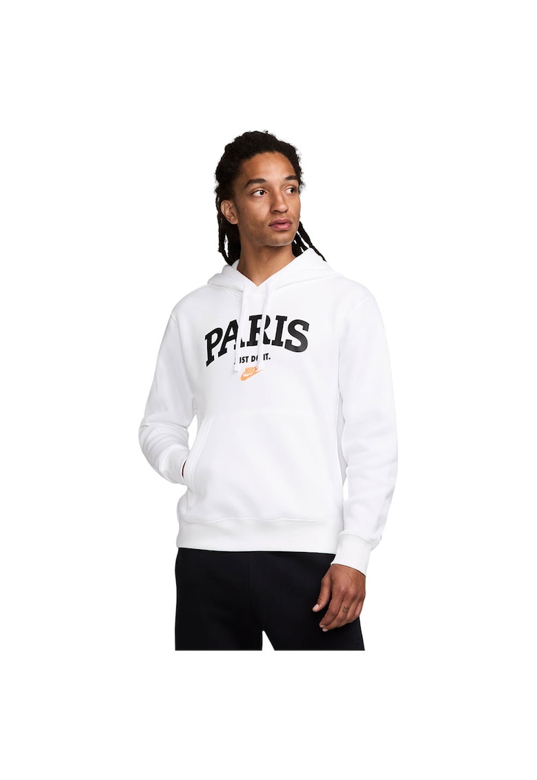 Hanorac Sportswear City pentru barbati - alb - bumbac - croiala confortabila - gluga integrata