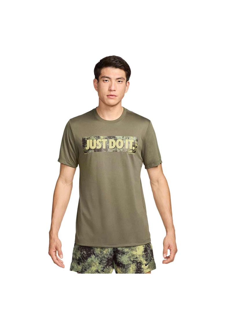 Tricou sport barbati Camo - confortabil - verde - poliester