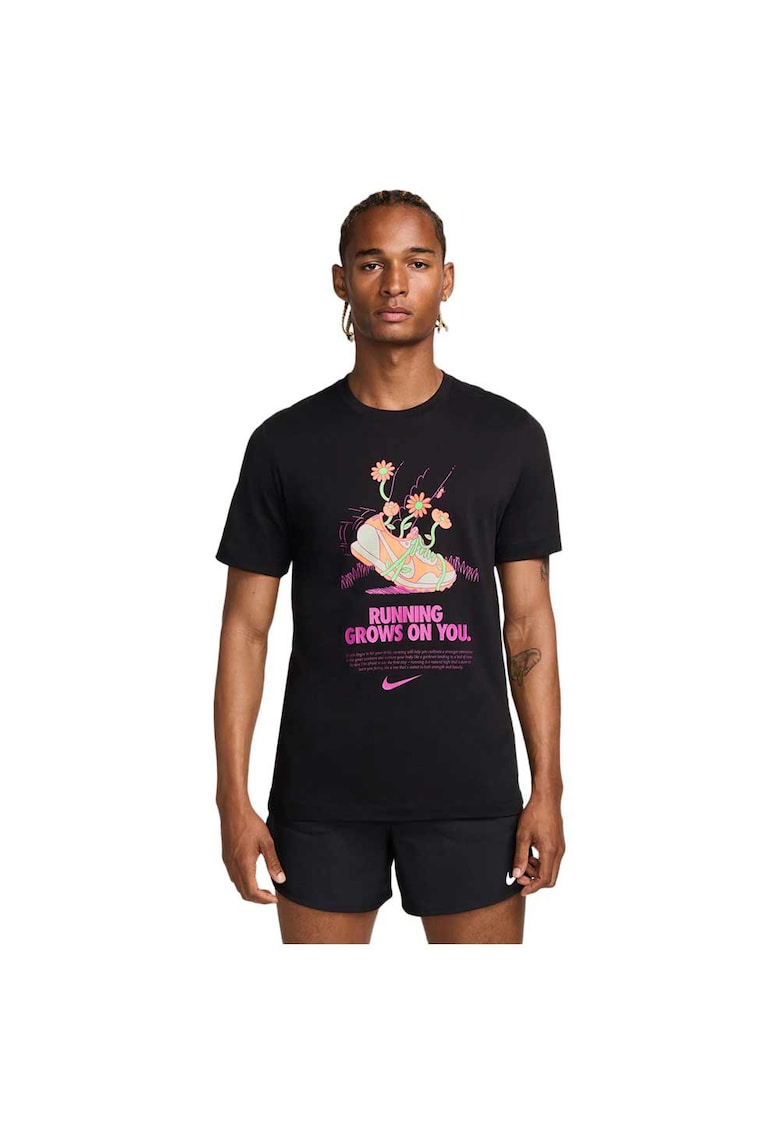 Tricou sport barbati Dri-FIT - negru - bumbac si poliester