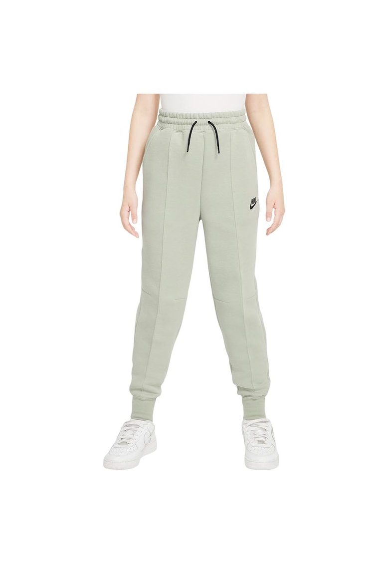 Pantaloni sport Tech Fleece - 2 buzunare - gri - bumbac/poliester -