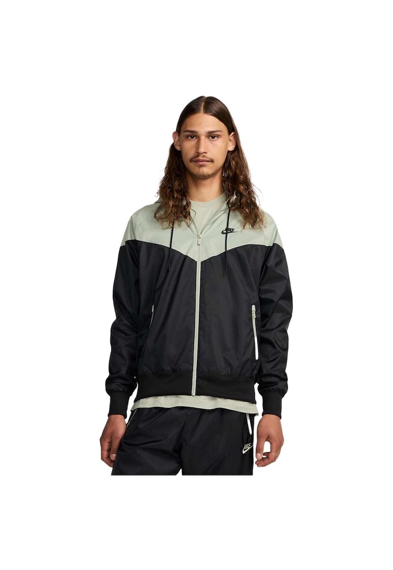 Jacheta sport Heritage Windrunner - neagra - material sustenabil - pentru alergare -