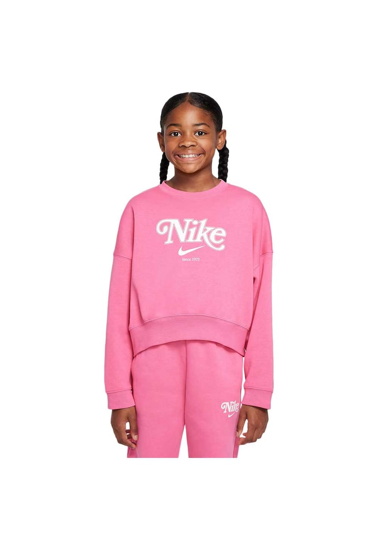 Hanorac scurt fleece - relaxat - bumbac - pentru fete