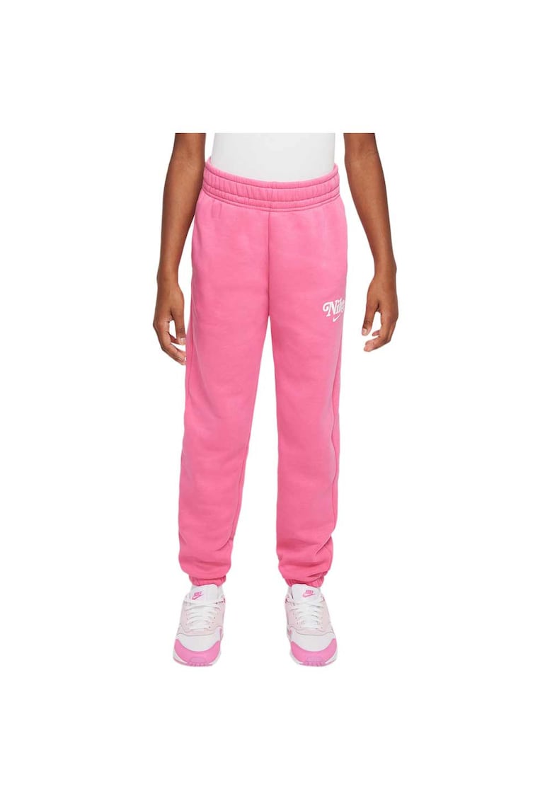 Pantaloni sport copii confortabili - elastic - bumbac/poliester - roz