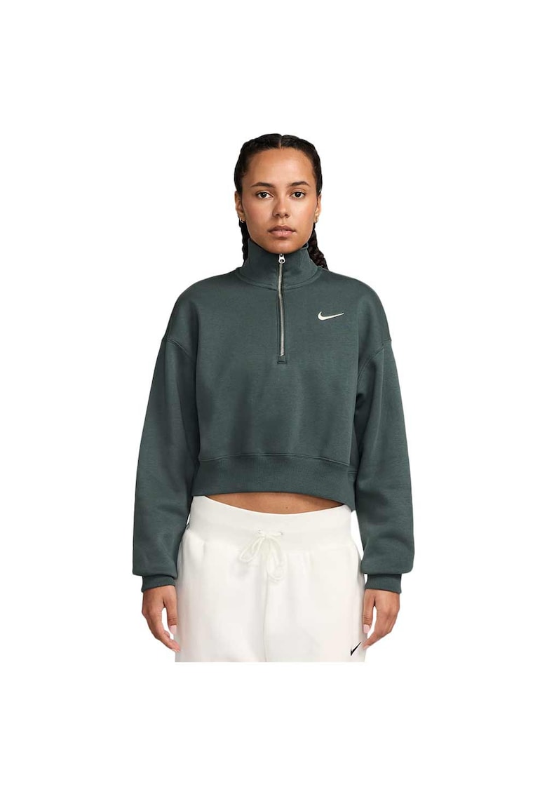Hanorac sport dama Style Fleece - croiala confortabila - bumbac/poliester - verde