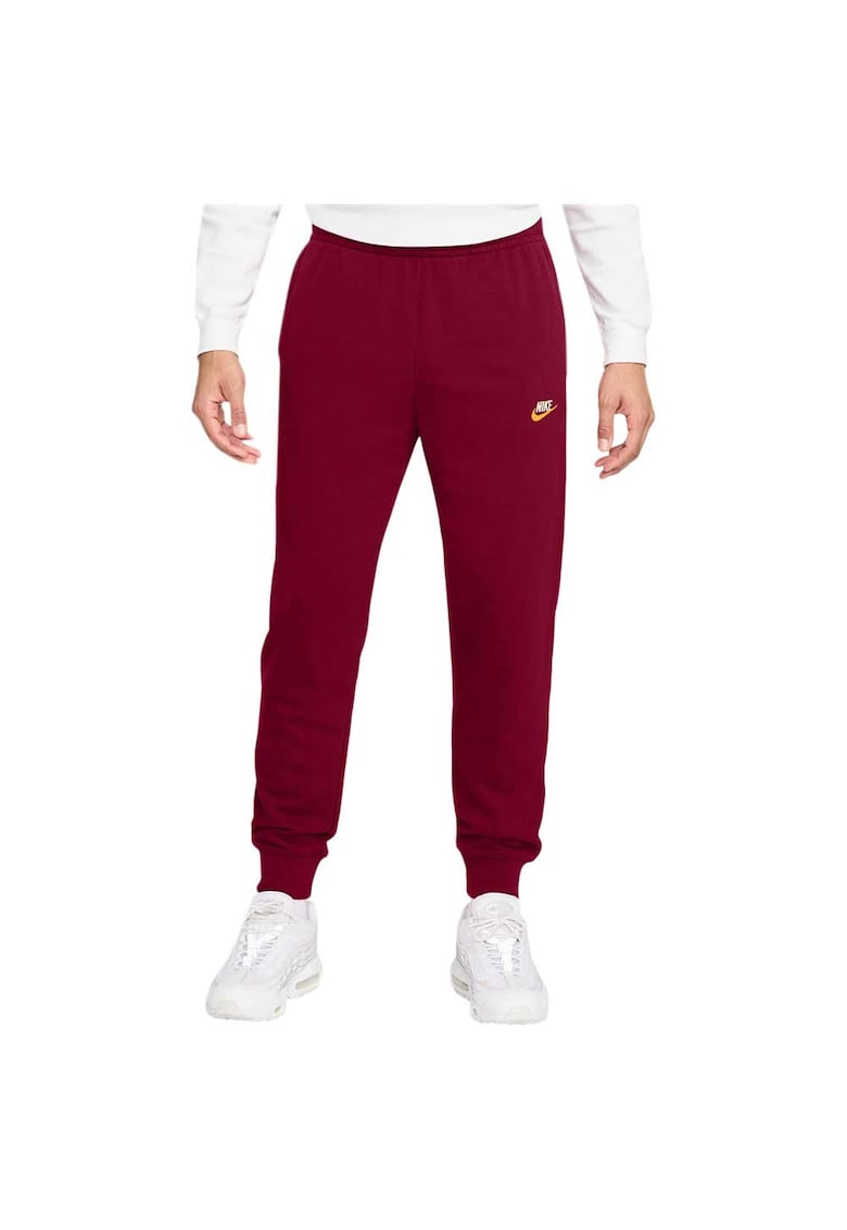 Pantaloni sport barbati Club Fleece FN3094 - bumbac - rosu
