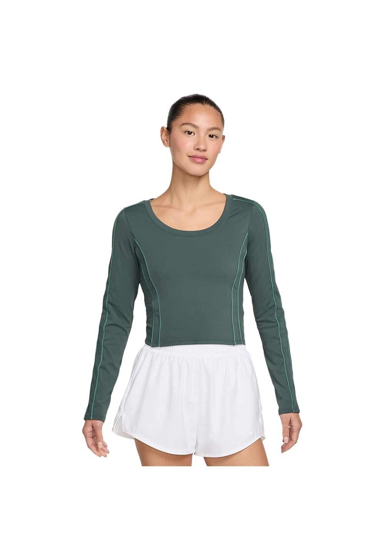 Top sport crop - verde - poliester - pentru femei