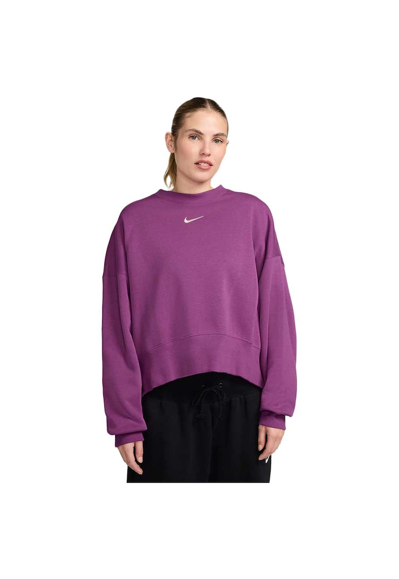 Hanorac sport dama colectia Phoenix Fleece - croiala larga - fleece moale - bumbac/poliester - mov