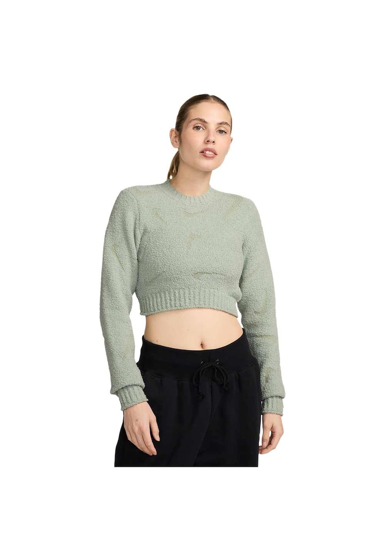 Bluza sport dama - scurta - stramta - verde - poliester