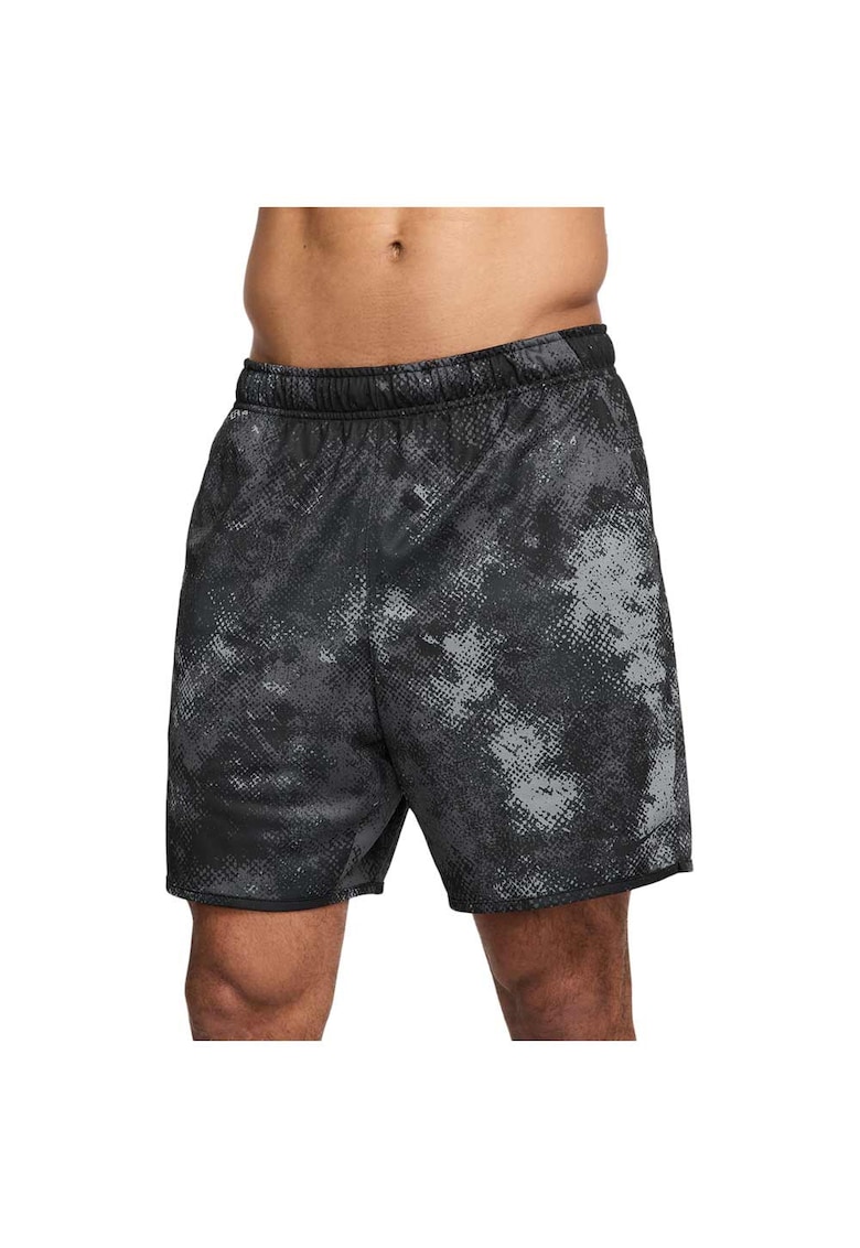 Pantaloni scurti pentru barbati Totality - camuflaj - uscare rapida - talie elastica - poliester - negru