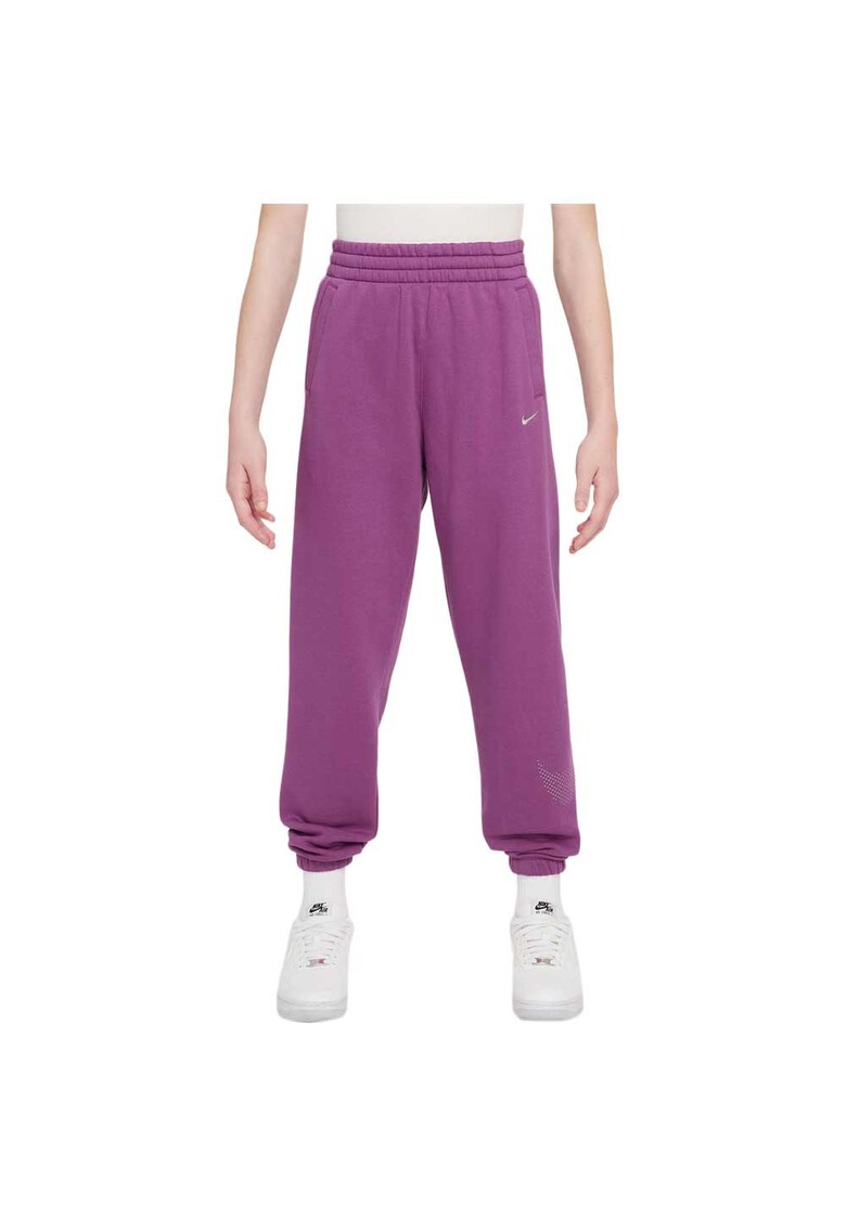 Pantaloni sport copii model Sportswear Club - confortabili - elastici - bumbac/poliester - roz