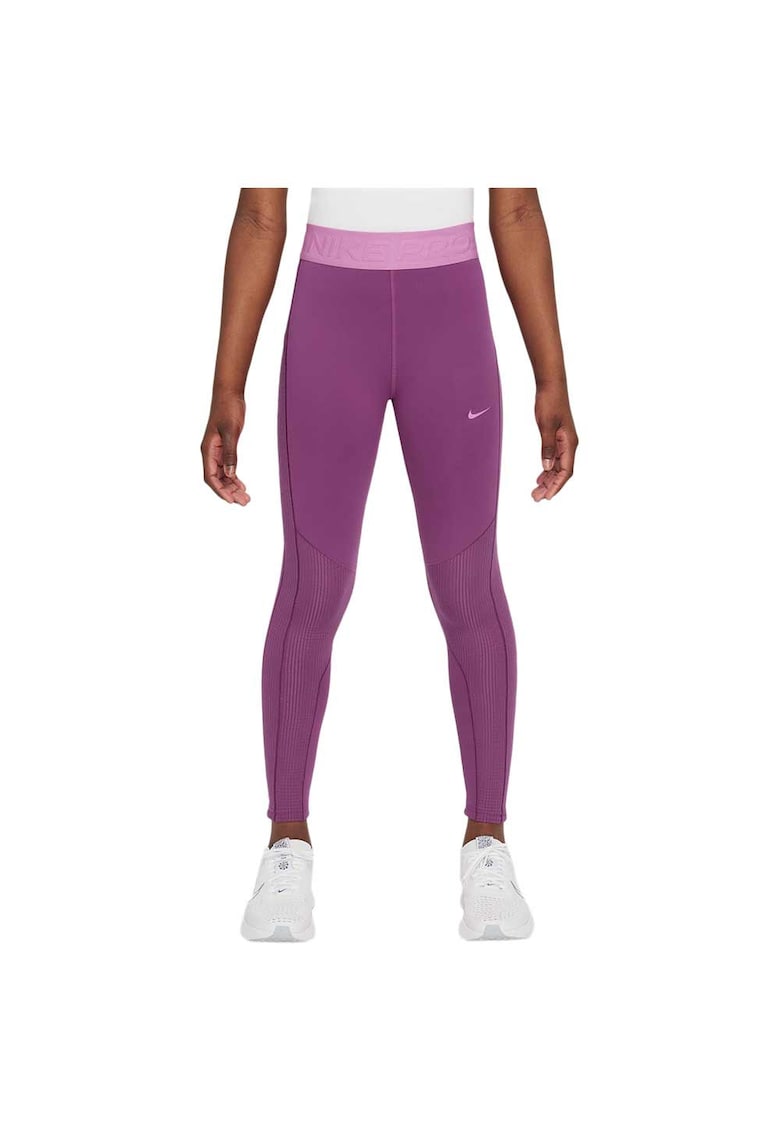 Colanti sport copii Pro Therma-FIT copii - talie elastica - detalii reflectorizante - poliester/spandex - mov -