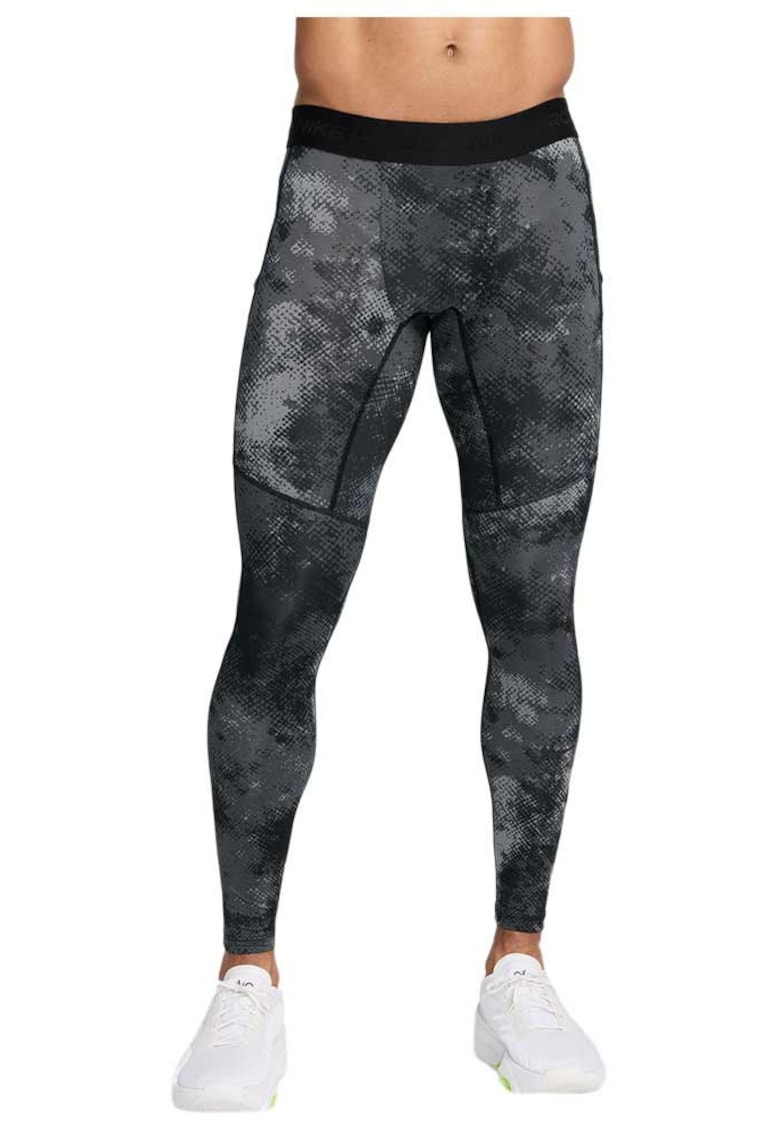Colanti pentru barbati Pro Camo FZ0738 - croiala slim - talie elastica - poliester/elastan - negru/gri