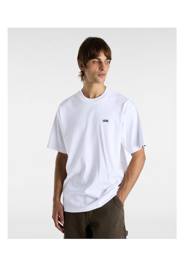 Tricou barbati Left Chest II Loose - croiala lejera - alb - bumbac