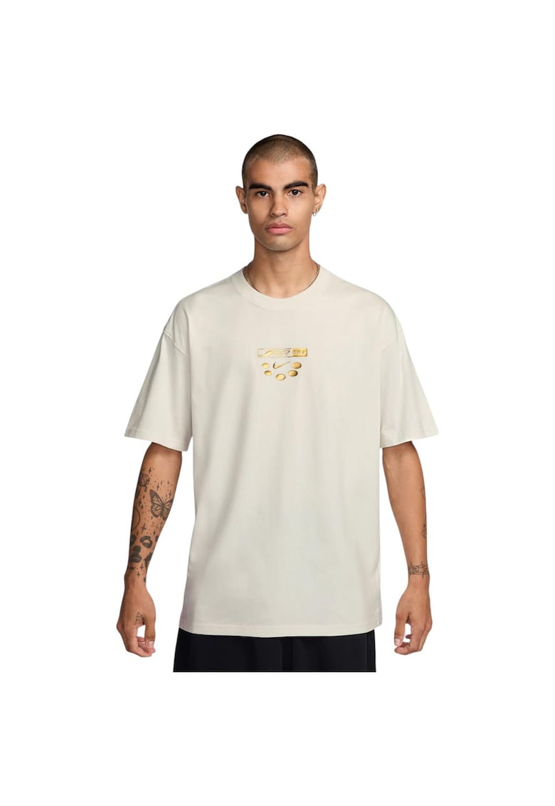 Tricou sportiv Max90 - maneca scurta - bej - bumbac