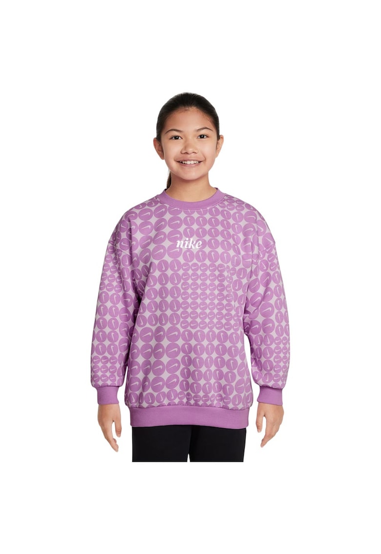 Hanorac Sportswear Club Fleece - guler rotund - bumbac/poliester - mov