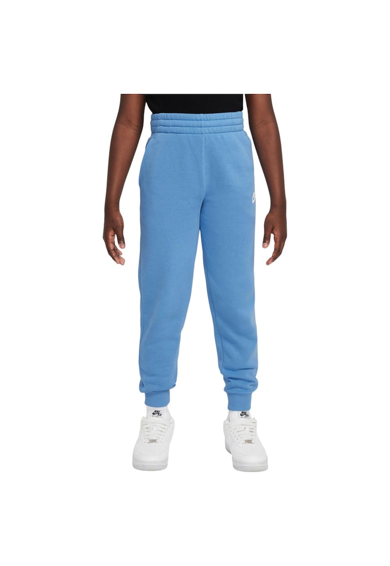 Pantaloni sport copii model Sportswear Club - bumbac - elastic - buzunare - albastru