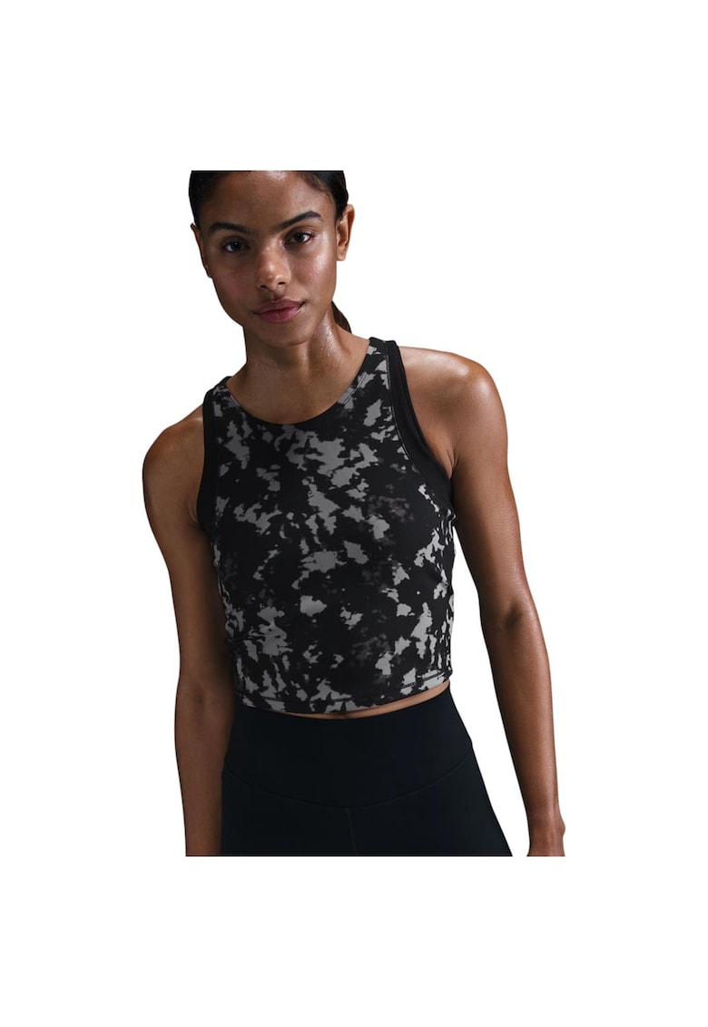 Maiou sport dama Dri-FIT - croiala One Fitted - negru - poliester