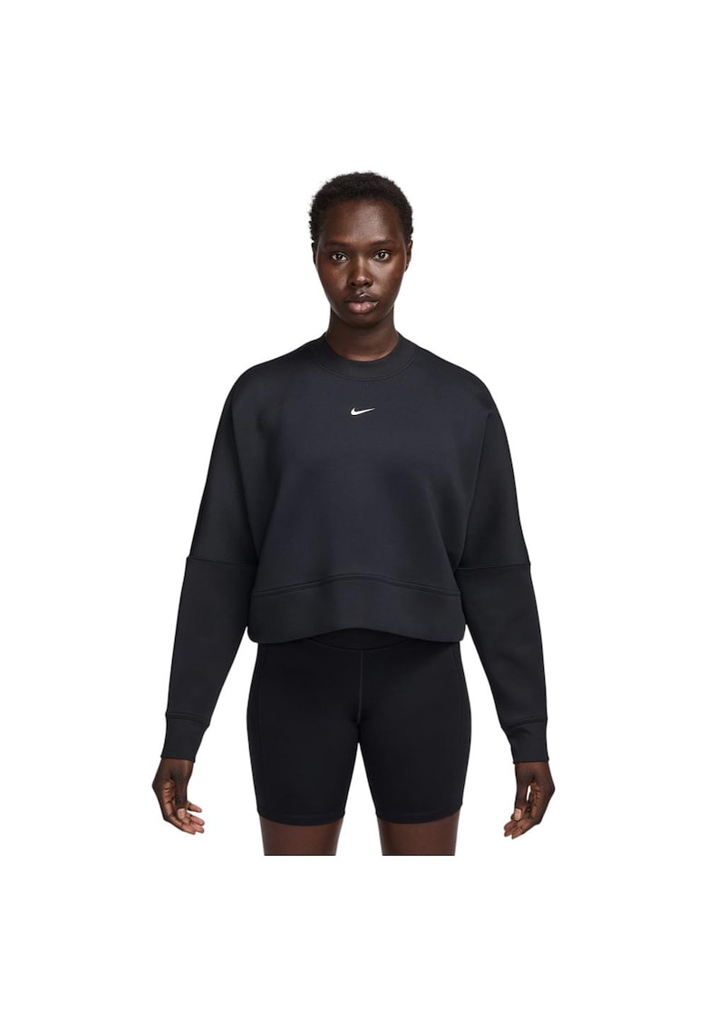 Top scurt Prima Dri-FIT - negru - material respirabil - pentru fitness
