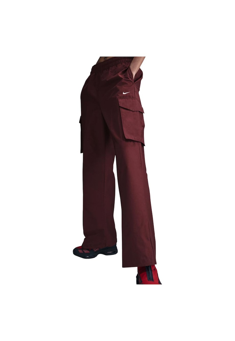 Pantaloni sport dama HM6976 - Bumbac/Nylon - Visiniu