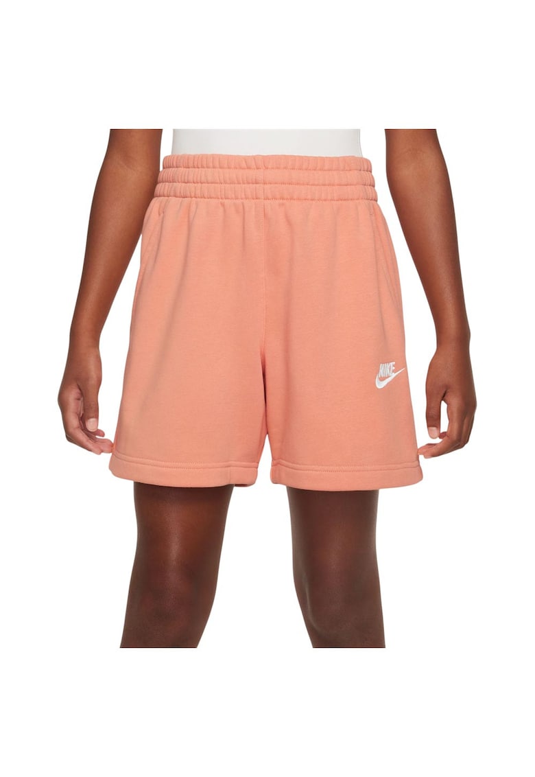 Pantaloni scurti model Sportswear Club - buzunare oblice - portocaliu - bumbac/poliester
