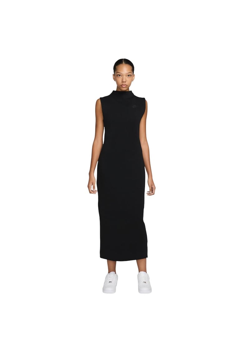 Rochie sport dama model slim fit - maxi - bumbac/poliester/elastan - negru