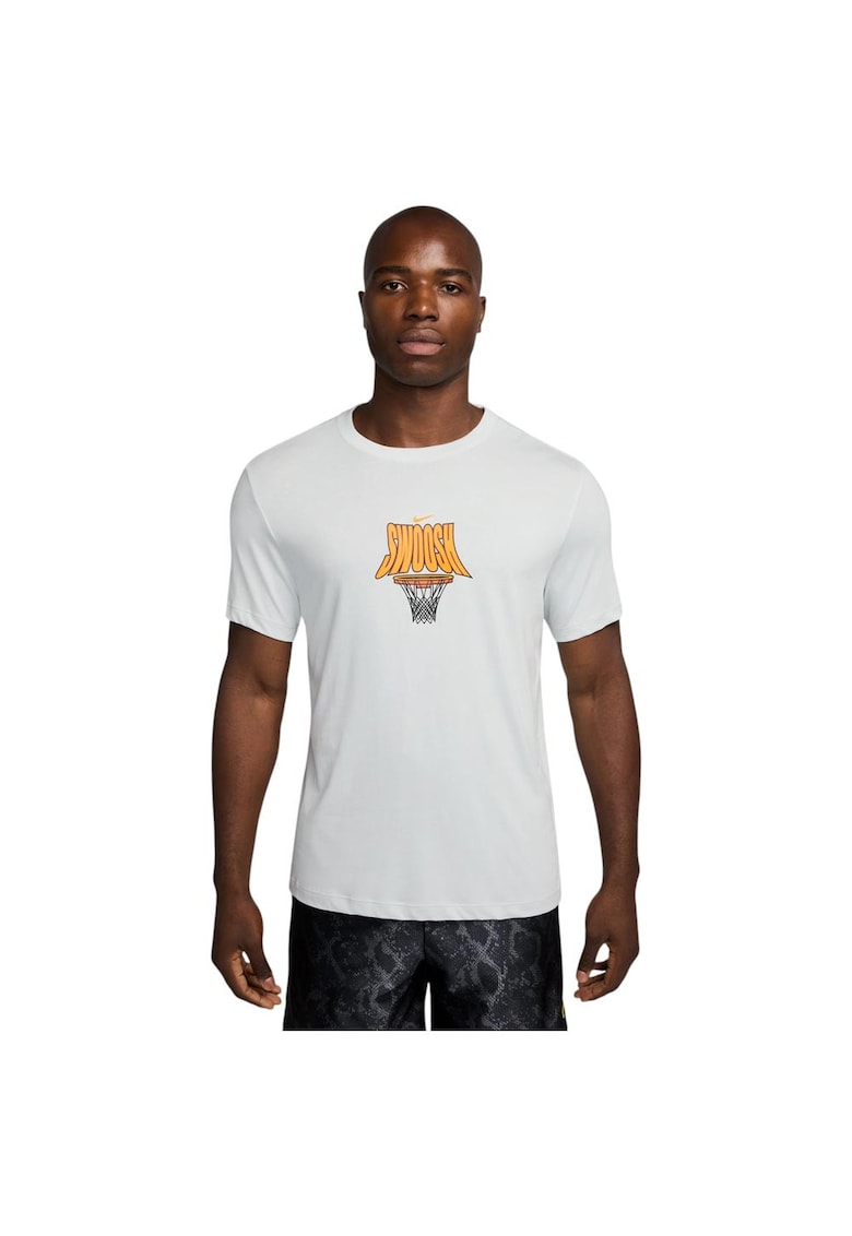 Tricou sport barbati Dri-FIT - usor - respirabil - alb - bumbac si poliester