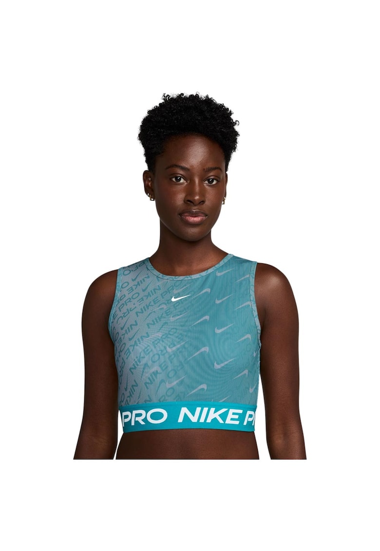 Maiou sport dama Pro Dri-FIT - scurt - material usor si elastic - verde - poliester-elastan